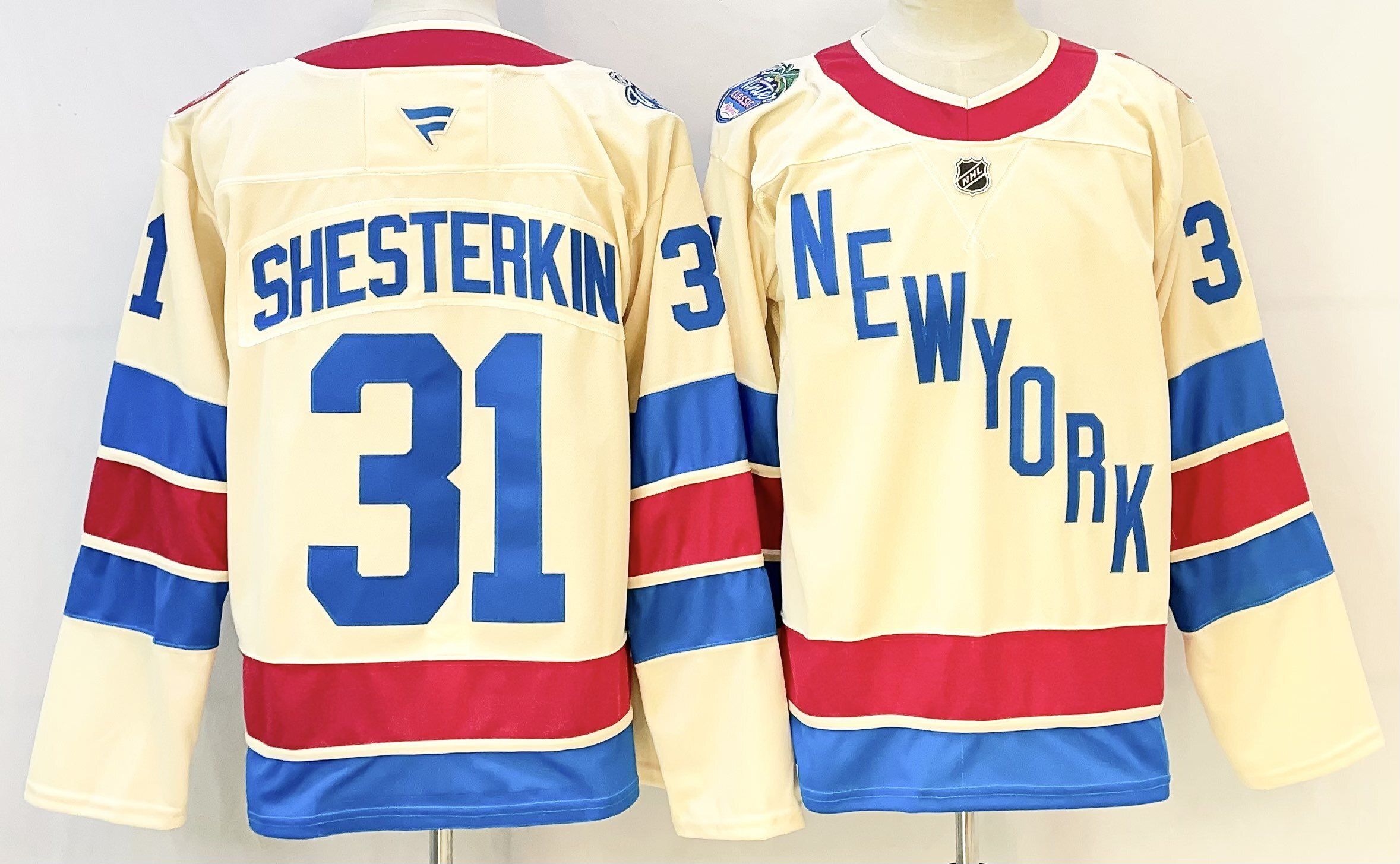 Men 2026 New York Rangers #31 Shesterkin Cream NHL Jersey style 01->new york rangers->NHL Jersey